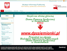 Tablet Screenshot of bip.dpssiemionki.pl